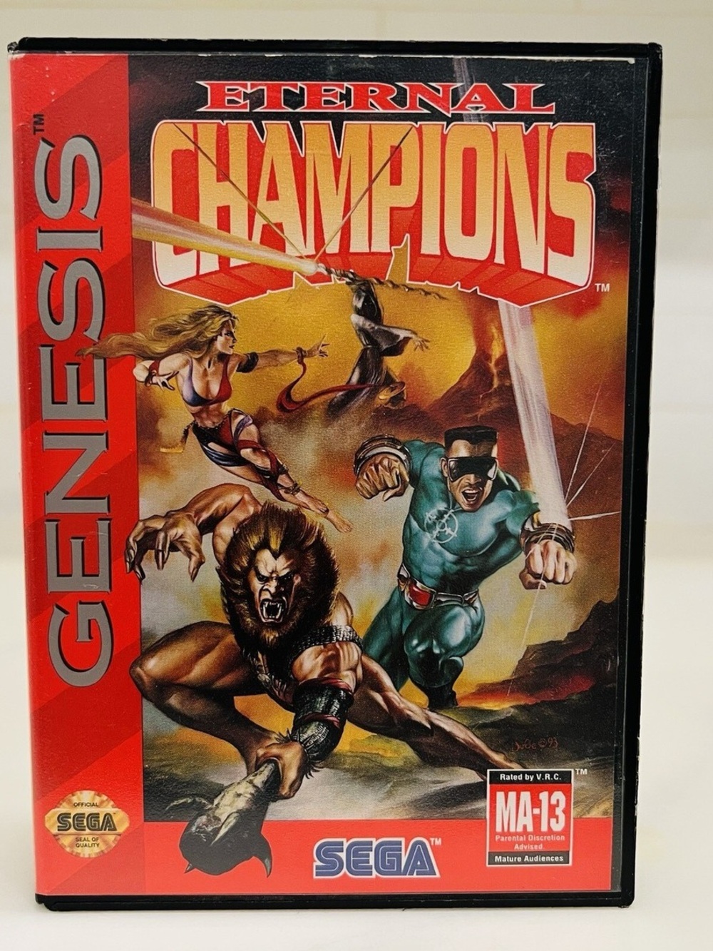 Eternal Champions (SEGA Genesis, 1993) Video Game w/ Case- TESTED WORKS! MA-13